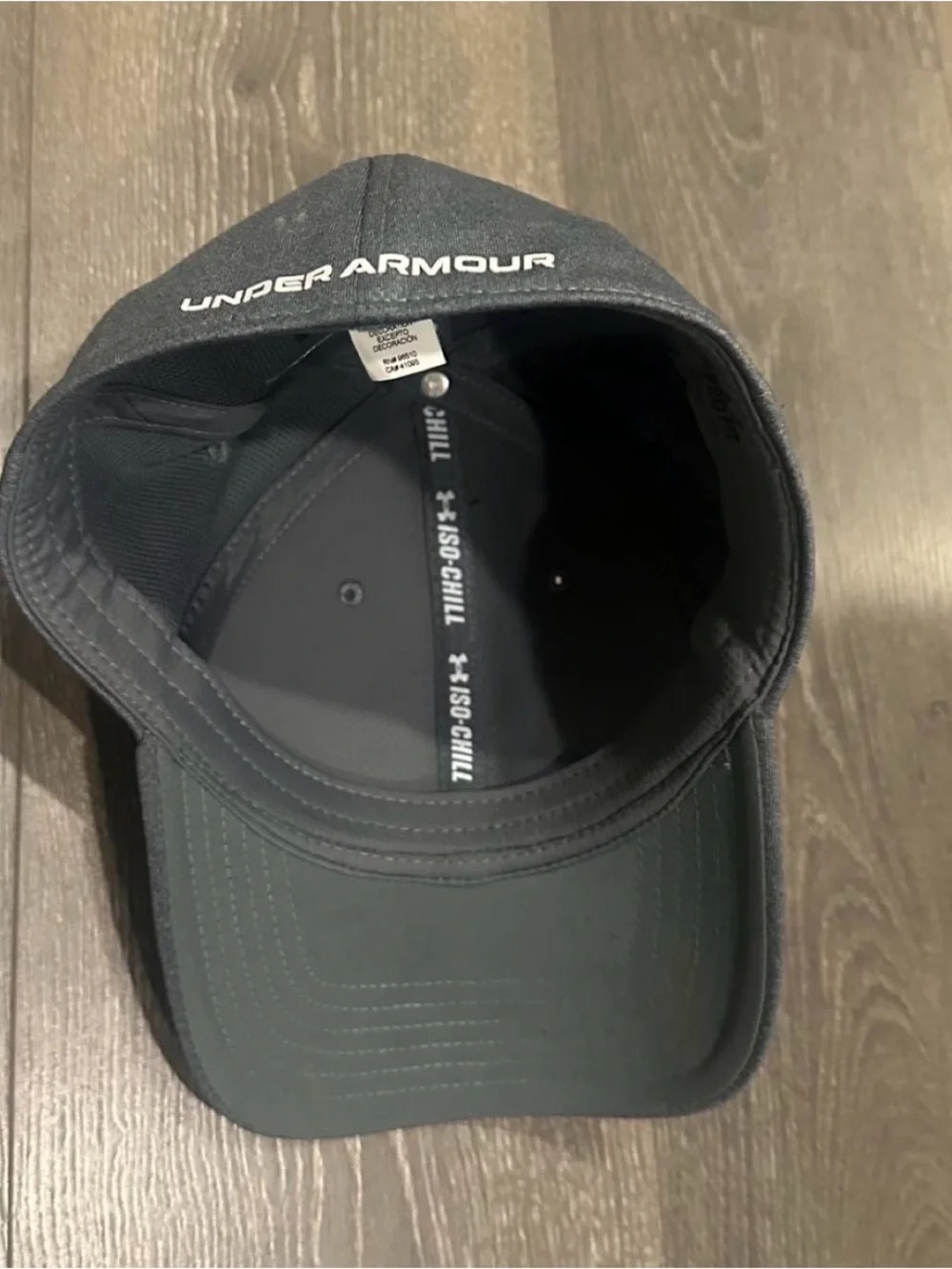 Under Armour Men's Charcoal Gray Fitted Curved-Brim Logo Hat Size M\L